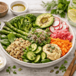 gesunder Osterbrunch Ideen, Oster Brunch Rezepte gesund, Frühlings Bowl gesund, Bowl für Darmgesundheit, Stoffwechsel anregen Ernährung