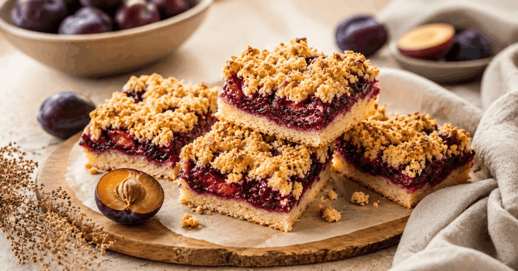 Herbstlicher Pflaumenkuchen mit Butterstreuseln vom Backblech img 0309