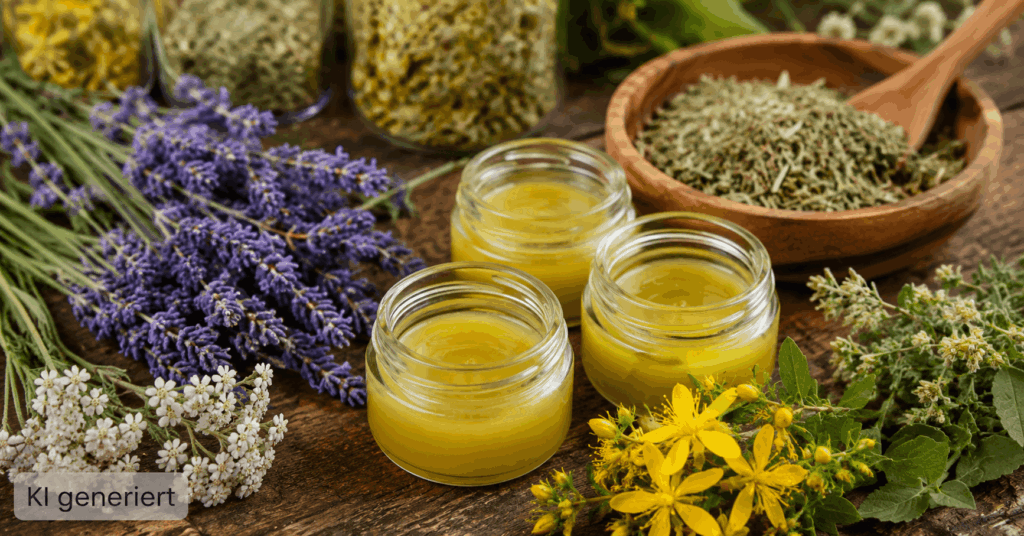 Kräutersalbe selber machen: Einfaches Grundrezept mit 5 bewährten Kräutern Kräutersalbe selber herstellen, Salbe selber machen, Kräutersalbe Rezept, Kräutersalbe mit Bienenwachs, Kräuteröl für Salbe, Salbe aus
Kräutern selber machen, Ringelblumensalbe selber machen, selbstgemachte Kräutersalbe, natürliche Salbe selber machen, Salben selber machen