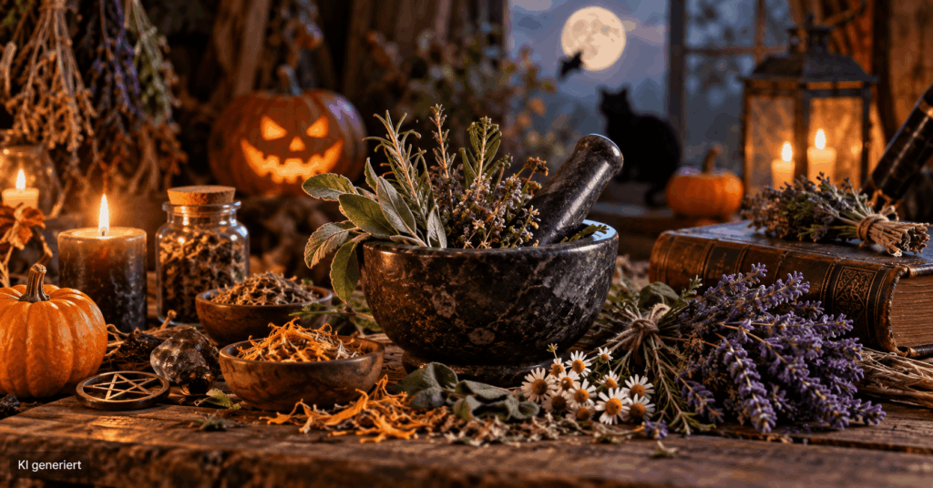 mystische Kräuter zu Halloween, geheimnisvolle Kräuter, geheimnisvolle Pflanzen, Kräuter und ihre Bedeutung, traditionelle Kräuterkunde, Kräuter für Rituale, magische Kräuter, Kräuter im Brauchtum, alte Kräutertraditionen, Pflanzen mit symbolischer Bedeutung, Halloween Kräuter, Kräuter und Aberglaube