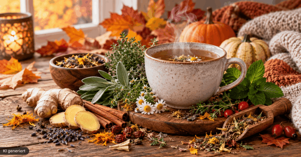 Kräutertee im Herbst: 10 Kräuter für gemütliche Teemischungen Kräutertee im Herbst, Herbsttee selber machen, Kräutertee selber mischen, Kräuter für Tee, Teemischungen selber machen, herbstliche Teemischungen, Kräutertee Mischung, Tee aus Kräutern, gemütlicher Herbsttee