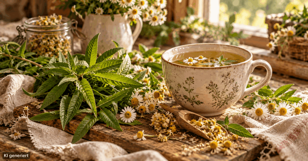 Kräuter bei Stress, natürliche Kräuter gegen Stress, Kräuter zur Entspannung, Tee gegen Stress, Melisse gegen Stress, Lavendel bei Stress, Passionsblume Stress, Ashwagandha Stress, Kamillentee Entspannung, Zitronenverbene Tee, Kräuter für innere Ruhe, Kräutertee gegen innere Unruhe