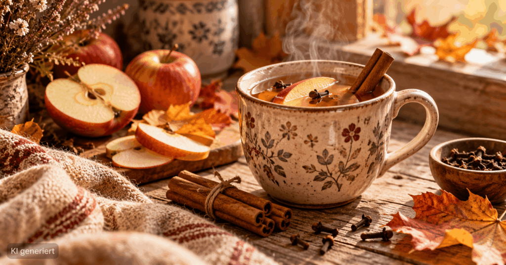 Herbstgetränke Rezepte, warme Getränke im Herbst, Herbst Tee Rezepte, Apfel Zimt Tee, Ingwer Kurkuma Tee, warmer Apfelpunsch, Hagebuttentee, Ingwer Zitronen Tee, Kräutertee Herbst, Goldene Milch Rezept, alkoholfreier Apfelpunsch, warme Getränke selber machen